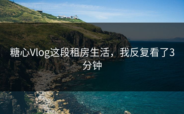 糖心Vlog这段租房生活，我反复看了3分钟